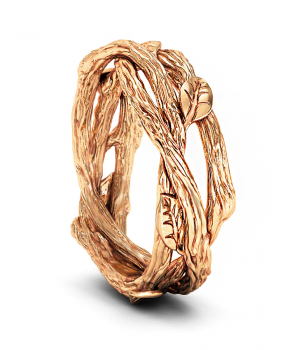 Тематическое кольцо "Веточка с листиками" (Мод. 509)